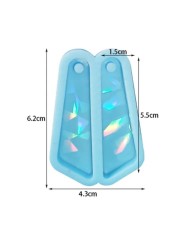 Küpe Holografik Anahtarlık Reçine Silikon Kalıp - Kod:520