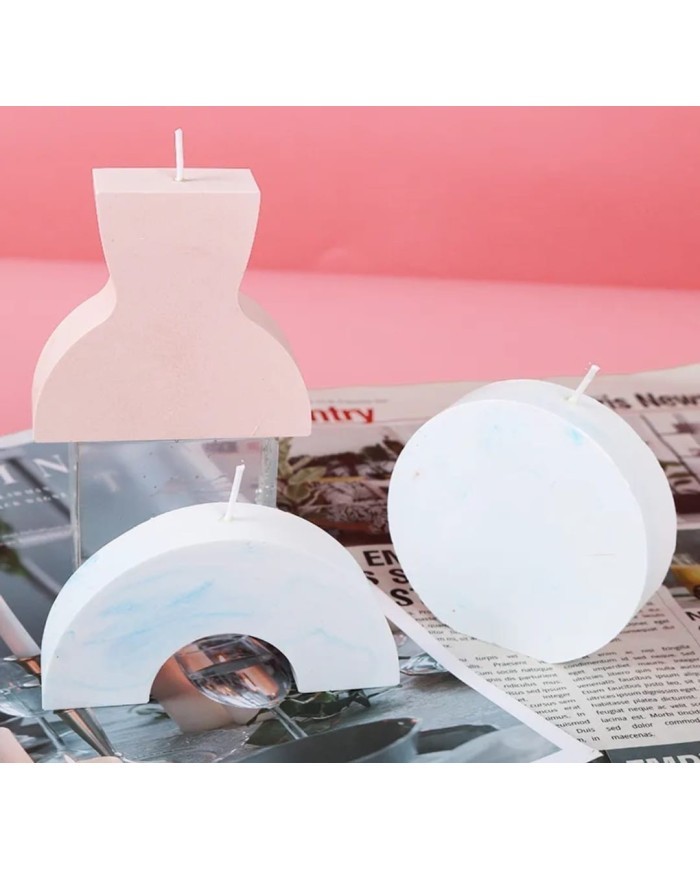 Yuvarlak Mum Silikon Kalıp - Kod:307