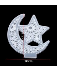 16cm x 16,4cm - Ay Yıldız Epoksi Kalıbı - Kod:480