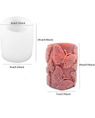 Kelebek Baskılı Mum Silikon Kalıbı - Kod:35