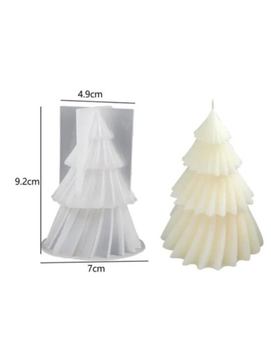 Çam Ağacı Mum Kalıbı - Hobi Silikon Kalıbı - Kod: 1142