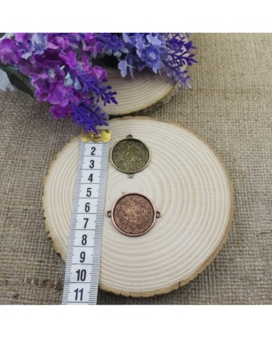 Kolye Ucu - Çift Kulplu Yuvarlak Bakır