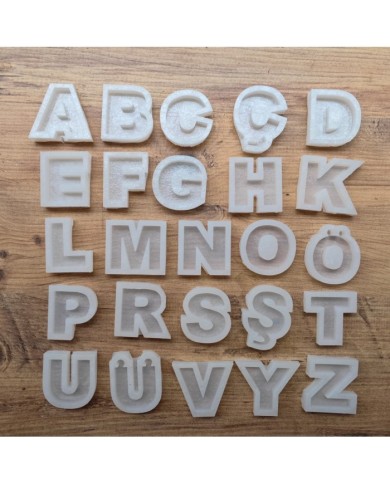 Tekli Harf Epoksi Reçine Kalıbı - B