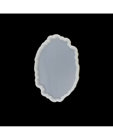 5 Adet Bardak Altı Reçine Epoksi Kalıp - Oval Dalgalı - B16