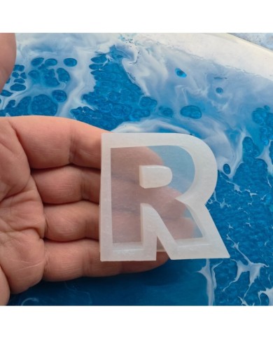 Tekli Harf Epoksi Reçine Kalıbı - R
