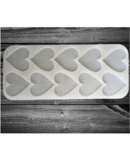 5 Adet 10lu Kalp - Hobi Silikon Kalıbı- Kod: