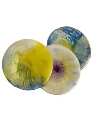 5 Adet 8 cm Dörtlü Yuvarlak Bardak Altı Kalıbı - Hobi Silikon Kalıbı -Kod:Sn26