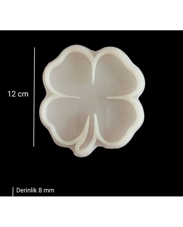 5 Adet 12cm - Yonca Model Bardak Altı Kalıbı