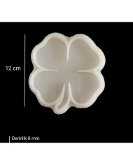 5 Adet 12cm - Yonca Model Bardak Altı Kalıbı