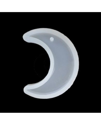 5 Adet - Reçine Epoksi Anahtarlık Ay Modeli Delikli A4