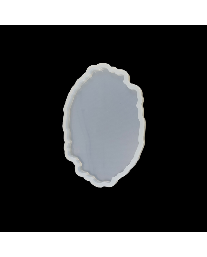 5 Adet Bardak Altı Reçine Epoksi Kalıp - Oval Dalgalı - B16