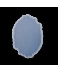 5 Adet Bardak Altı Reçine Epoksi Kalıp - Oval Dalgalı - B16