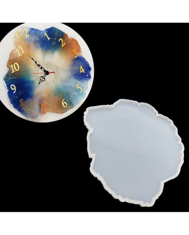 5 Adet Saat, Sehpa ve Tepsi Reçine Epoksi Kalıbı 43 cm - 806 - T1