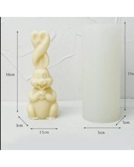 Paskalya Tavşanı Mum Kalıbı - Hobi Silikon Kalıbı - Kod: 1164
