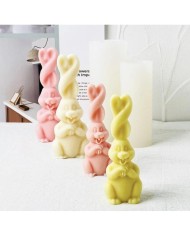 Paskalya Tavşanı Mum Kalıbı - Hobi Silikon Kalıbı - Kod: 1164