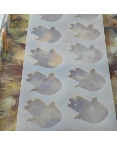 5 Adet 10'lu Fatma Eli Epoksi Reçine Silikon Kalıp