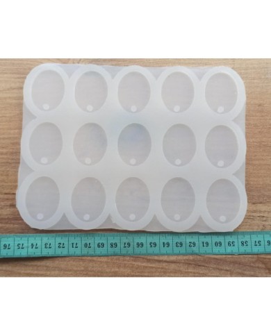 Oval Çoklu Reçine Epoksi Anahtarlık Ve Takı Kalıbı - Kod: SN1242