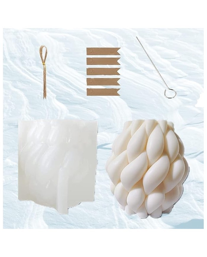 3D Geometrik Mum Silikon Kalıp -Kod:222