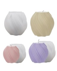 3D Geometrik Dalga Mum Silikon Kalıp -Kod:943