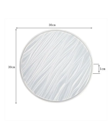 Büyük Daire Tepsi Reçine Epoksi Kalıp - 300mm - Kod:1111