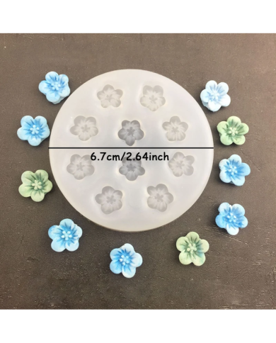 3D Mini Papatya Silikon Kalıp - Hobi Silikon Kalıbı -Kod:1130