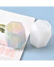 Altıgen Şekilli kalemlik- Hobi Silikon Kalıbı -Kod:1139