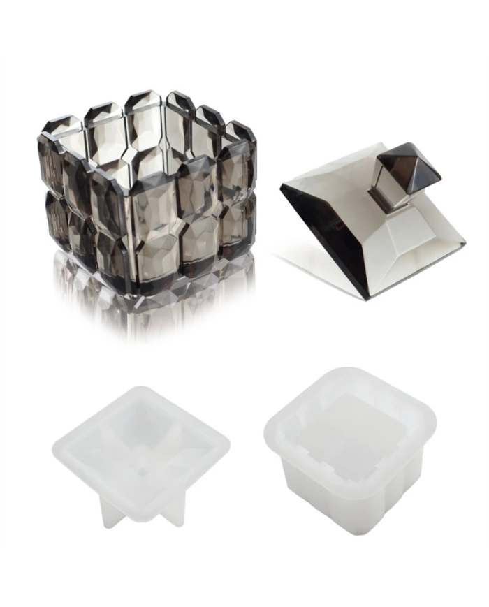 Epoksi,Beton Şekerlik, Saklama Kutusu Kalıbı -Kod:1156