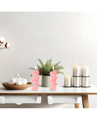 Dalgalı Kalp Modeli  Mum Hobi Silikon Kalıbı - Kod: 1153