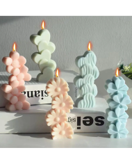 Papatya Modeli Mum Hobi Silikon Kalıbı - Kod: 1152