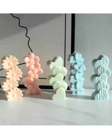 Papatya Modeli Mum Hobi Silikon Kalıbı - Kod: 1152