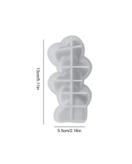 Kalp Modeli 3D Mum Hobi Silikon Kalıbı - Kod: 1150