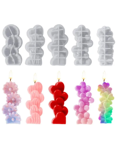 Kalp Modeli 3D Mum Hobi Silikon Kalıbı - Kod: 1150