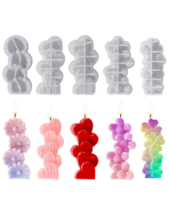 Kalp Modeli 3D Mum Hobi Silikon Kalıbı - Kod: 1150