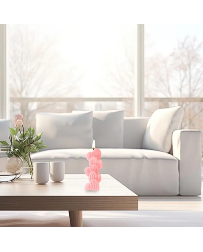 Kalp Modeli 3D Mum Hobi Silikon Kalıbı - Kod: 1150