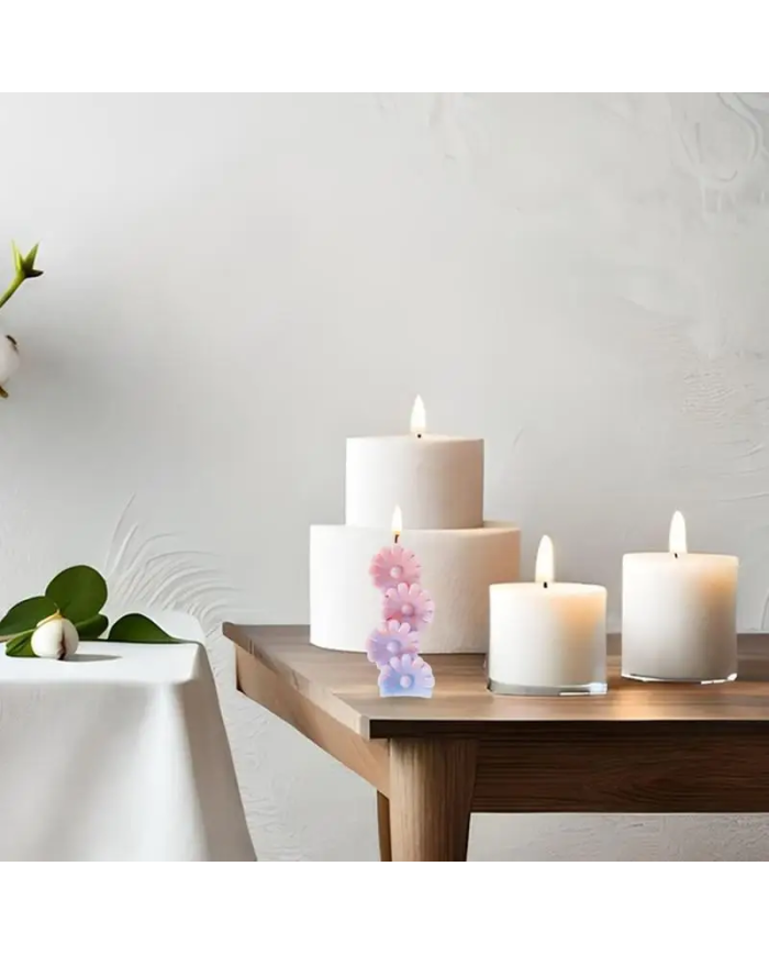 Kalp Modeli 3D Mum Hobi Silikon Kalıbı - Kod: 1150