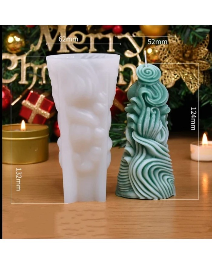 Avrupa Dantel Desen Silindir Mum Kalıbı Kod:1181