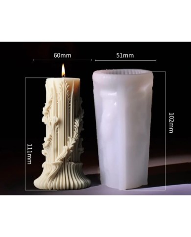 Avrupa Dantel Desen Silindir Mum Kalıbı Kod:1181