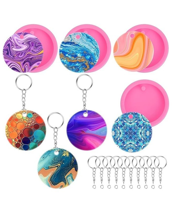 10'lu Anahtarlık Silikon Epoksi Reçine Kalıbı