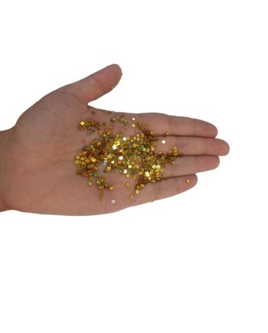 Epoksi Süsleme Glitter Pul Kare Holografik Gold - 5 gr