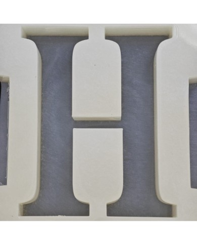 H Harfi Epoksi Beton Mum Kalıp - L Boy