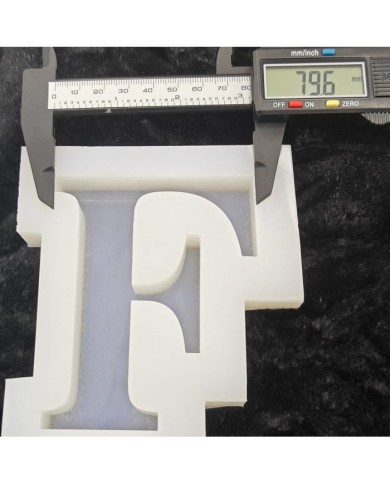 F Harfi Epoksi Beton Mum Kalıp - L Boy