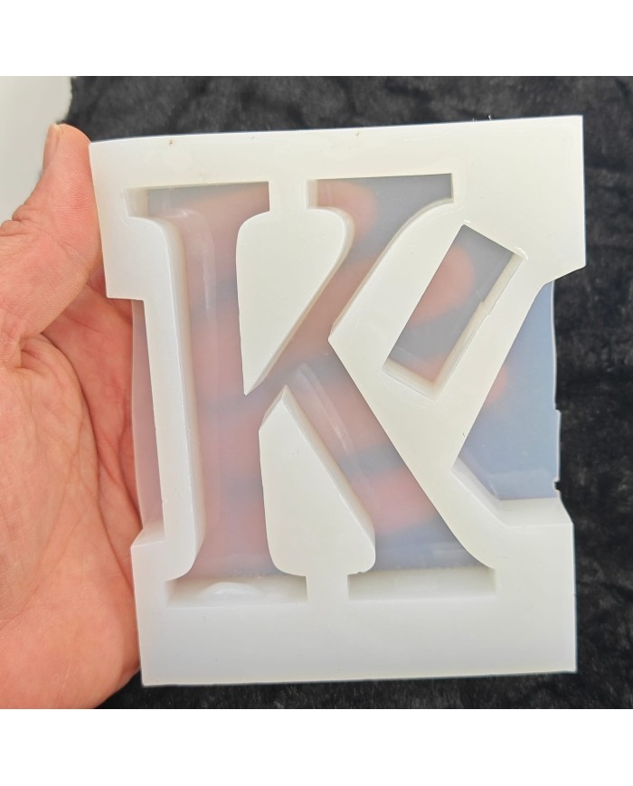 K Harfi Epoksi Beton Mum Kalıp - L Boy