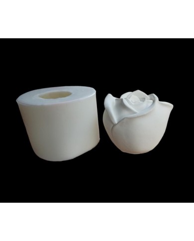 Beton ve Mum Kalıbı Gül Kalıbı 10x8 cm - Kod: 1225