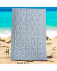 Deniz Atı Modeli - Magnet Anahtarlık Epoksi ve Beton Kalıbı ( 25'li )