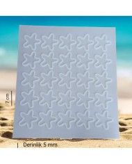 Deniz Yıldızı Modeli - Magnet Epoksi Beton Silikon Kalıp ( 25'li )