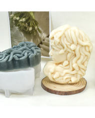 Medusa Şekli Reçine Epoksi Hobi Silikon Mum Kalıbı - Kod:1172