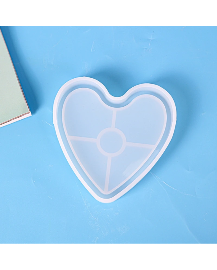 Kalp Şekli Reçine Epoksi Hobi Silikon Kalıp - Kod: 1173
