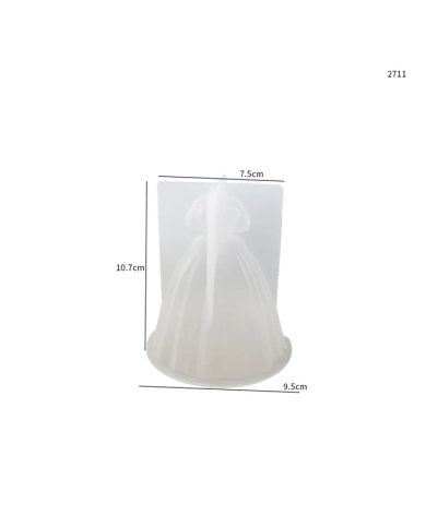 Düğün Elbisesi Mumluk Epoksi Reçine Hobi Kalıp - Kod:1189