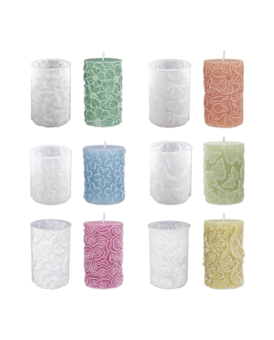 Kelebek Sütunlu Mum Kalıbı- Hobi Silikon Kalıbı Kod:1192