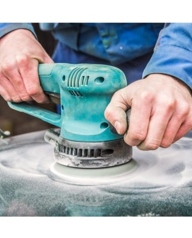 5 Adet - Karbosan 150 mm P80 - 7 Delikli - Sarı - Cırt Zımpara